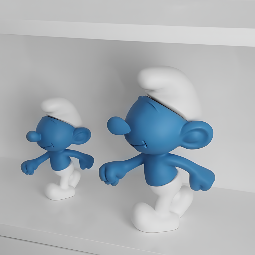 sculpture de schtroumpf pour chambre d'enfant style dessin animé moderne