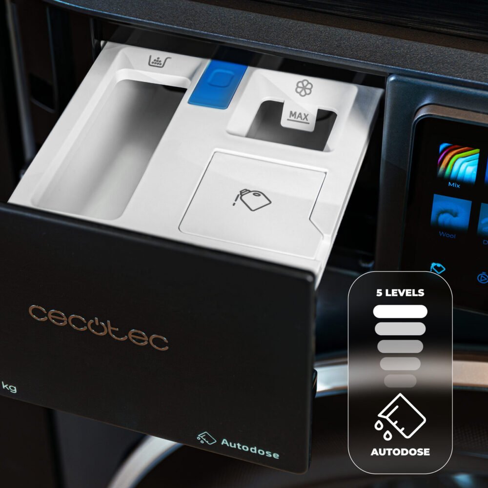 lave linge cecotec bolero dresscode 12950 autodose direct drive 3d titanium Lave-linge