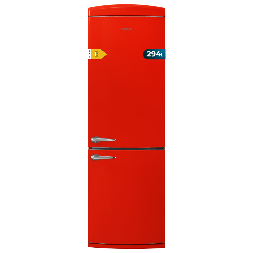 réfrigérateur cecotec bolero coolmarket combi origin 294+ red e frigorífico