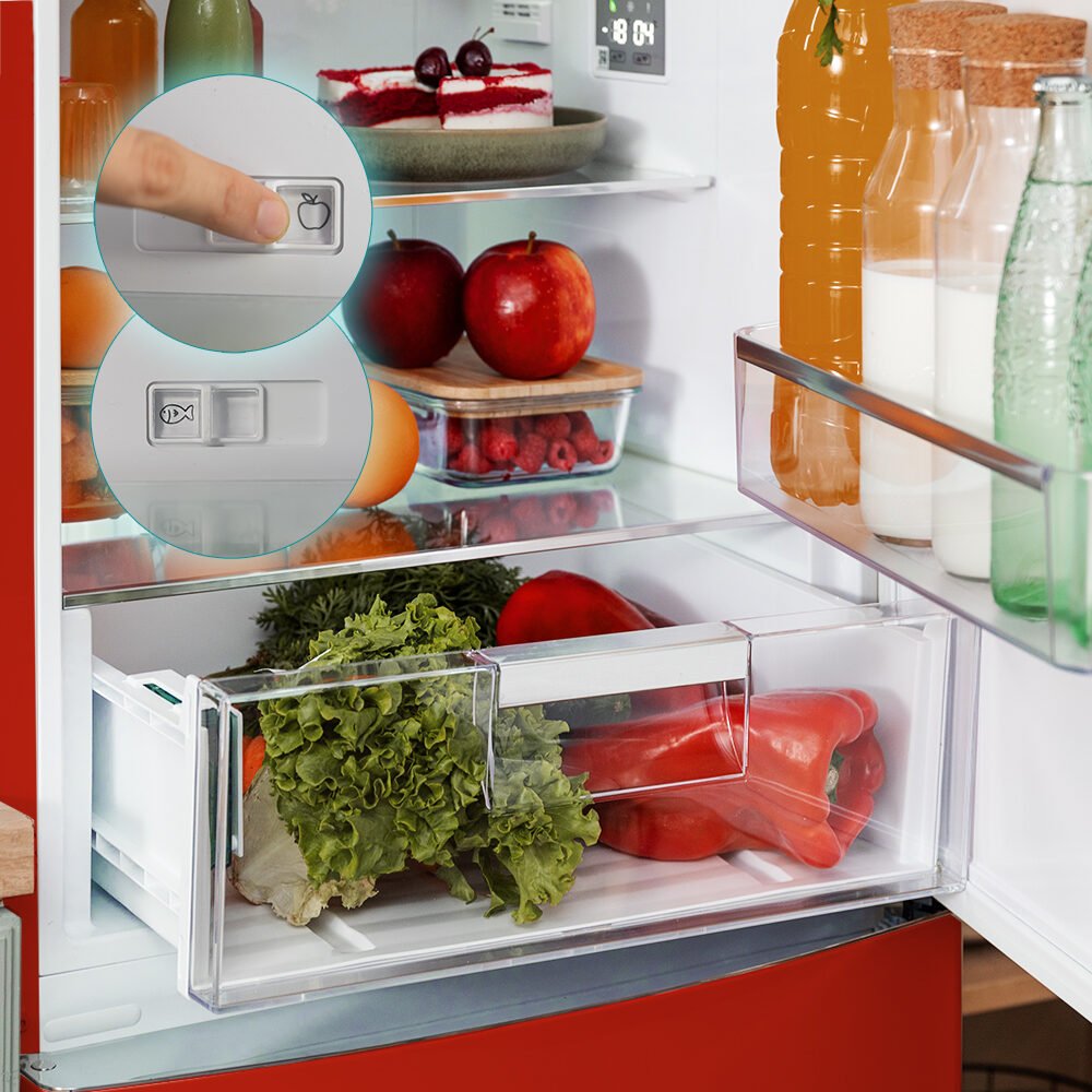 réfrigérateur cecotec bolero coolmarket combi origin 294+ red e frigorífico