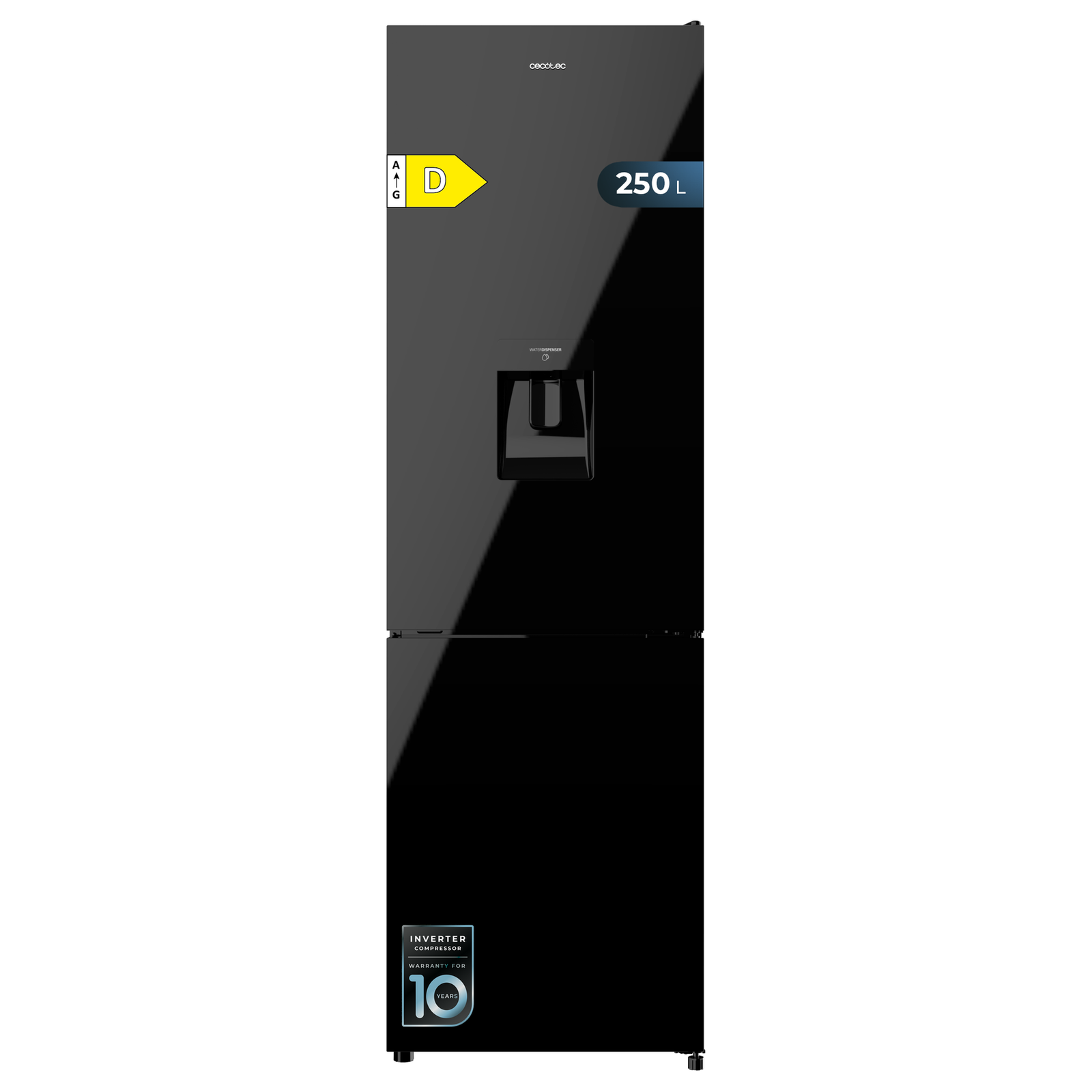 réfrigérateur cecotec bolero coolmarket combi 250 wd black glass d Réfrigérateur