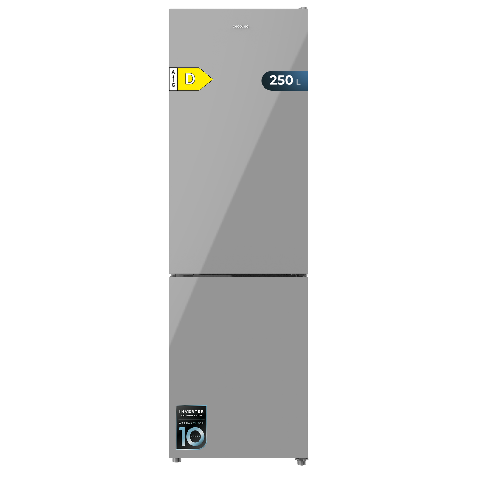 réfrigérateur cecotec bolero coolmarket combi 250 grey glass d Réfrigérateur