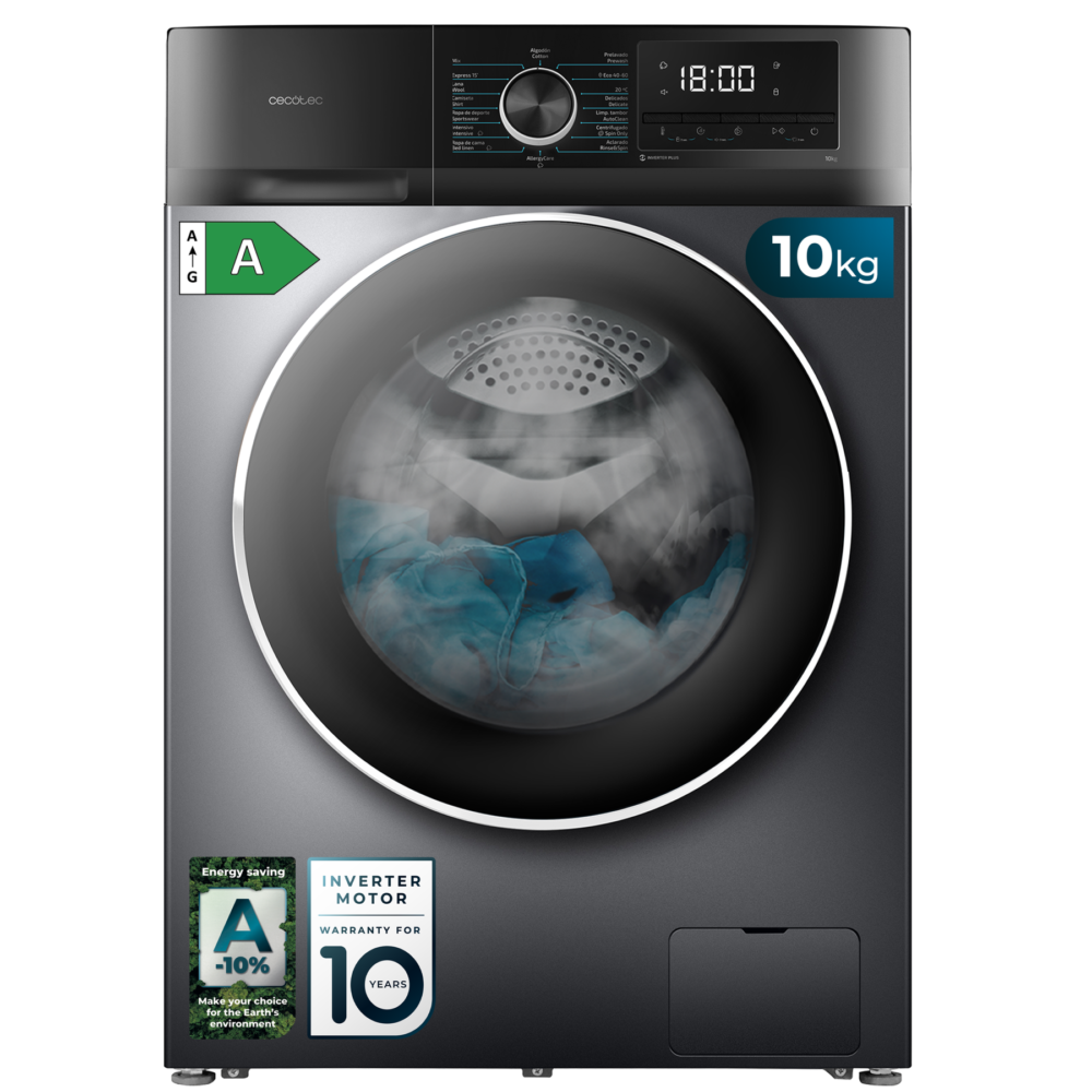 cecotec lave linge bolero dresscode 10500 inverter steel a 洗衣机