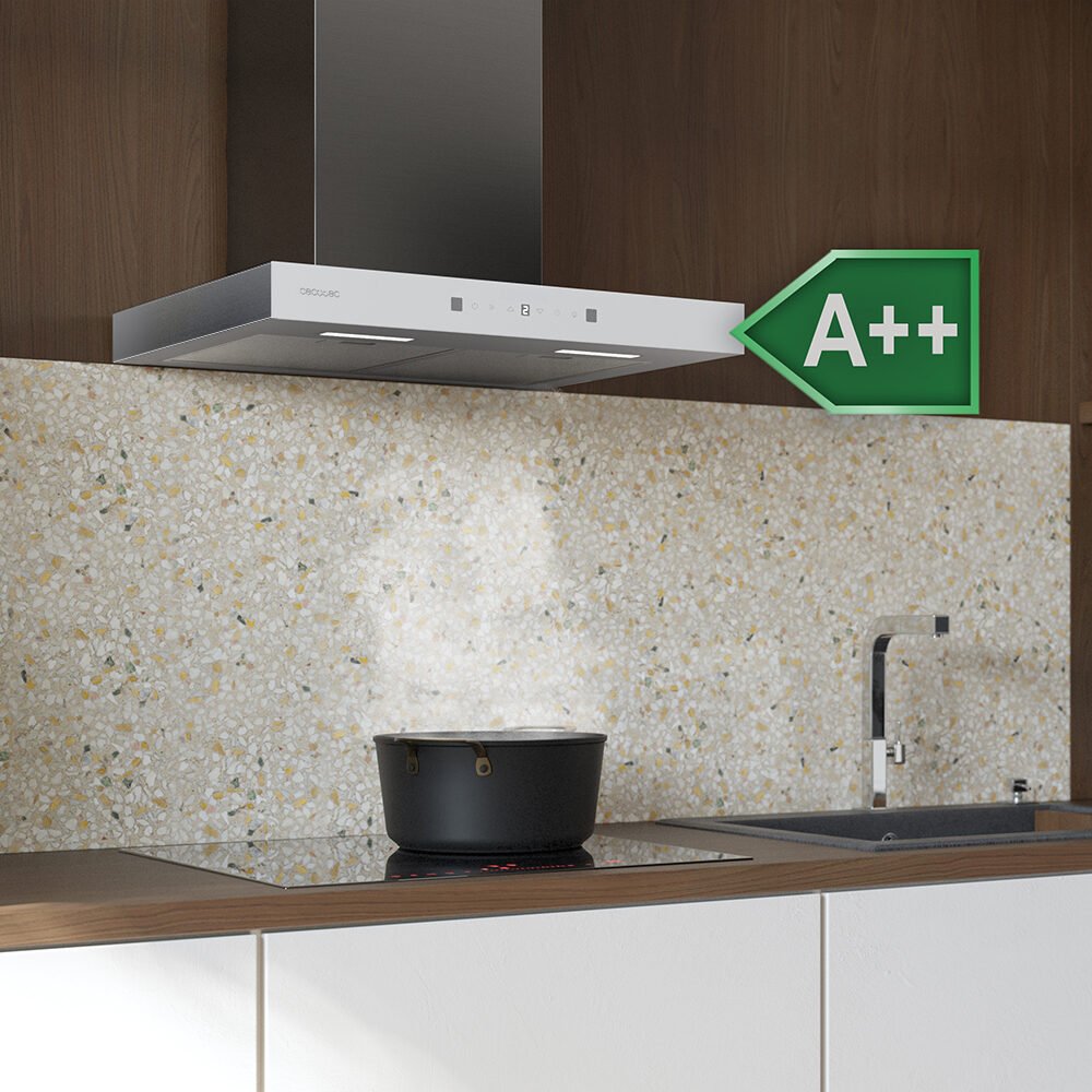 hottes aspirantes en t cecotec bolero flux tt 605500 glass white a++ Hottes aspirantes en T