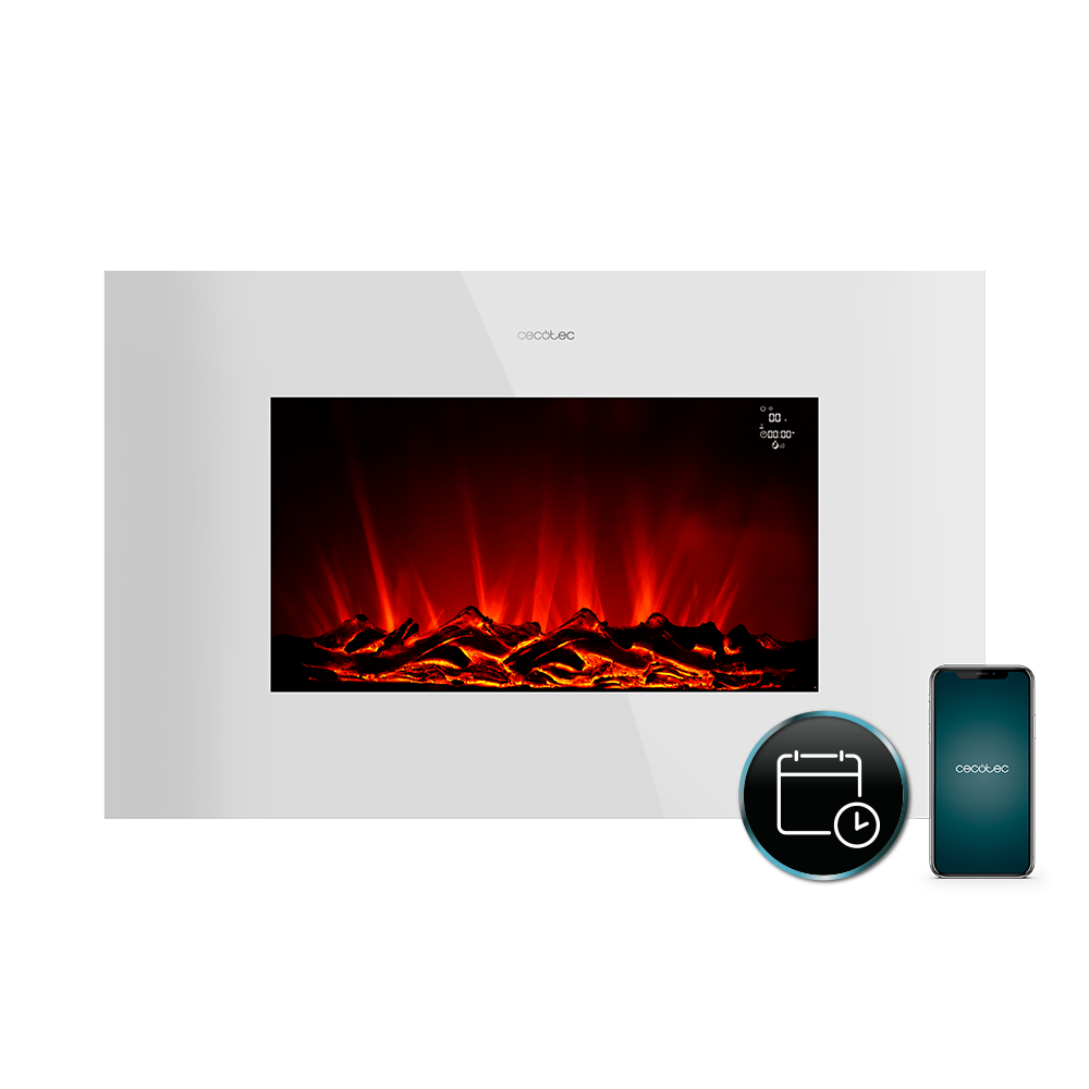 cheminées électriques cecotec ready warm 3590 flames connected white Cheminées électriques