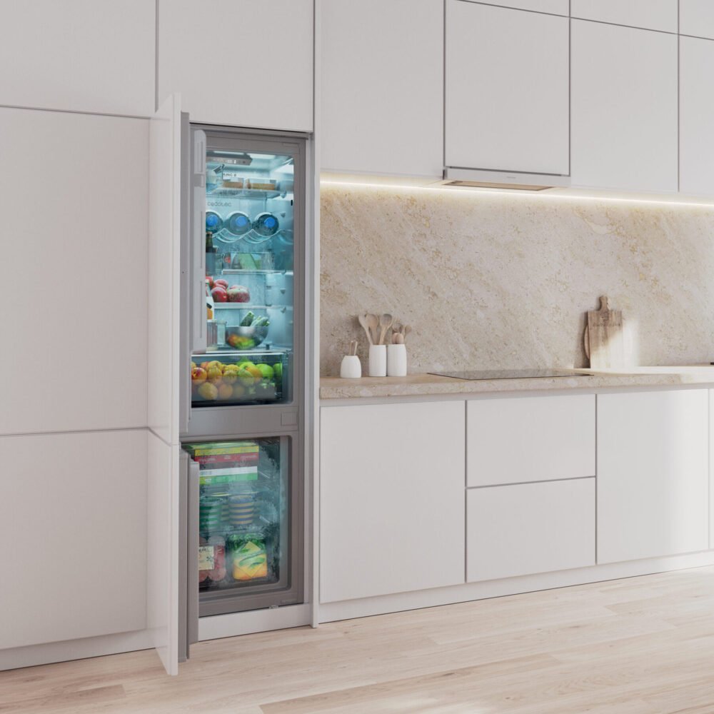 réfrigérateur cecotec bolero coolmarket combi bi d mc 232 grey e 冰箱 冰箱