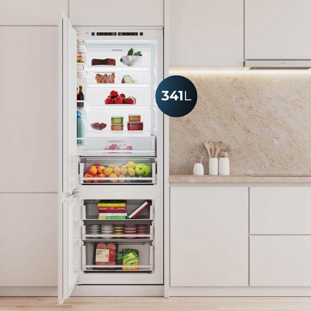 frigorífico cecotec bolero coolmarket combi bi d flw 341 e refrigerador