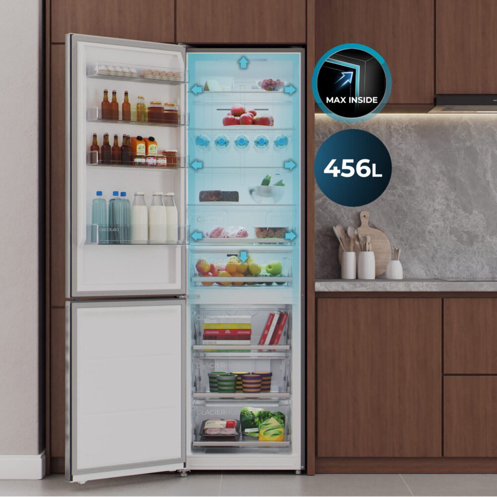 réfrigérateur cecotec bolero coolmarket combi 456 dark c frigorífico