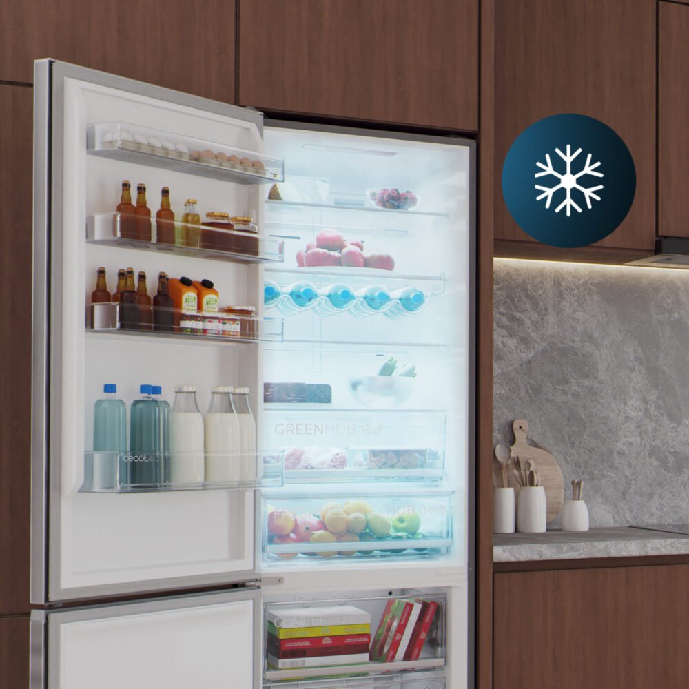 réfrigérateur cecotec bolero coolmarket combi 456 dark c frigorífico