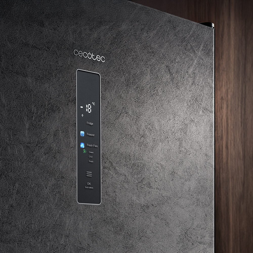 réfrigérateur cecotec bolero coolmarket combi 405 wl elite onyx stone d Réfrigérateur