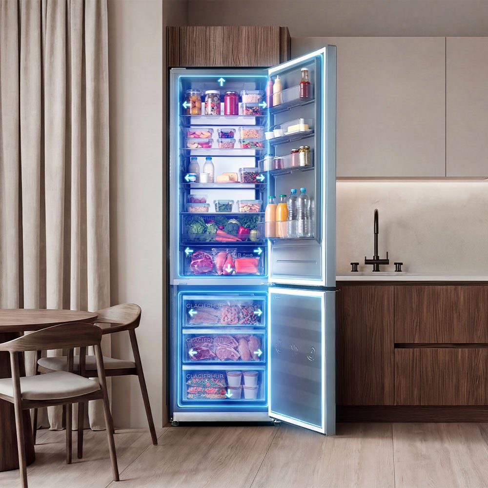 réfrigérateur cecotec bolero coolmarket combi 405 wl elite black peach d Réfrigérateur