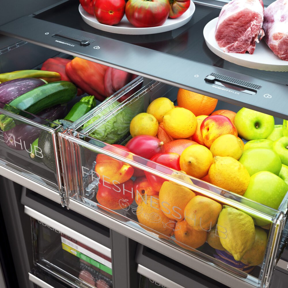 refrigerador cecotec bolero coolmarket 4d 503 vidro preto d refrigerador