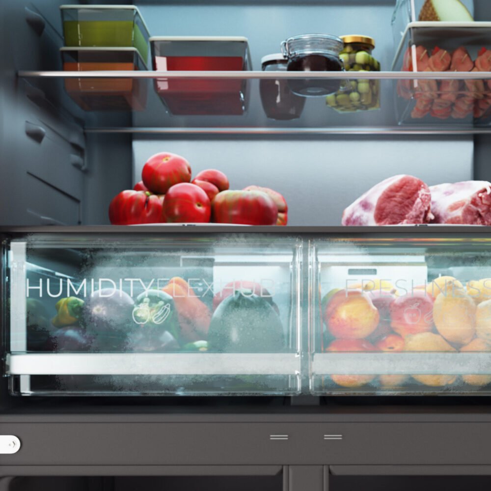 refrigerador cecotec bolero coolmarket 4d 503 vidro preto d refrigerador