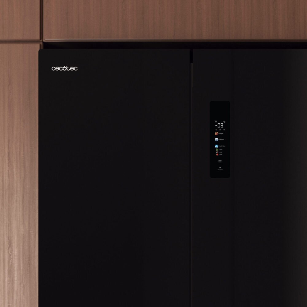 refrigerador cecotec bolero coolmarket 4d 503 vidro preto d refrigerador