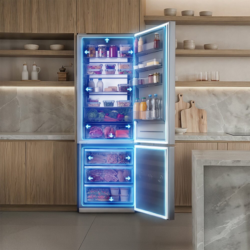 réfrigérateur cecotec bolero coolmarket combi 405 wl elite lunar stone d Réfrigérateur