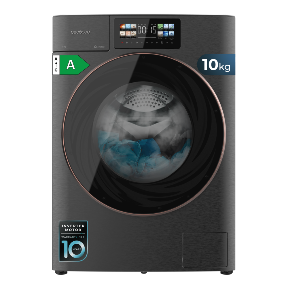lave linge cecotec bolero wash&dry 106950 autodose inverter 3d steel Lave-linge