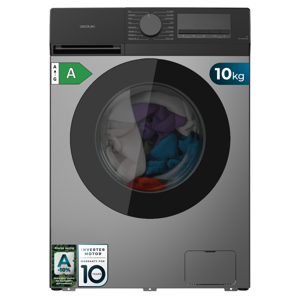 lave linge cecotec bolero dresscode 10450 inverter steel Lave-linge