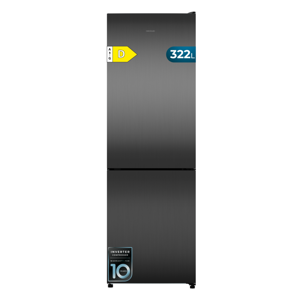 réfrigérateur cecotec bolero coolmarket combi 322i dark d refrigerador