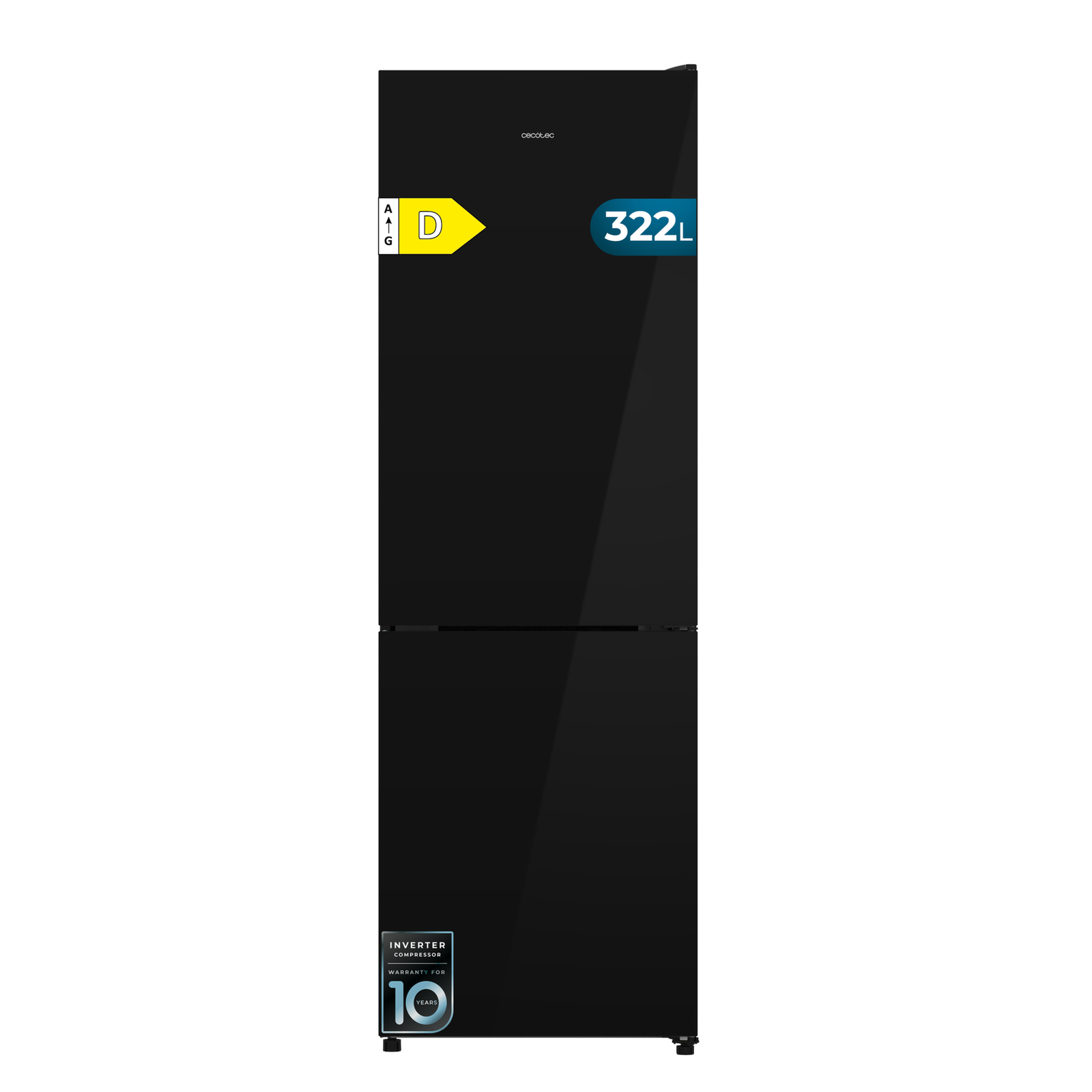 réfrigérateur cecotec bolero coolmarket combi 322i black glass d Réfrigérateur