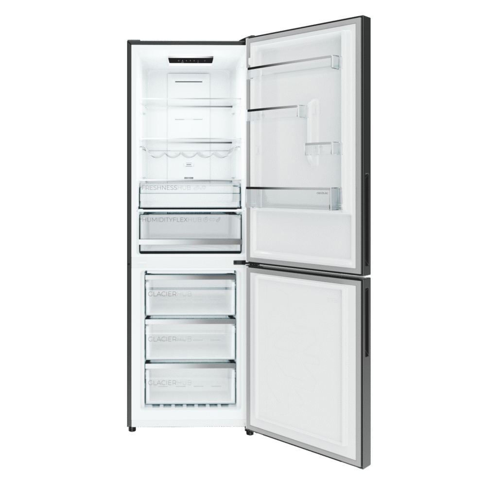 réfrigérateur cecotec bolero coolmarket combi 322i black glass d Réfrigérateur