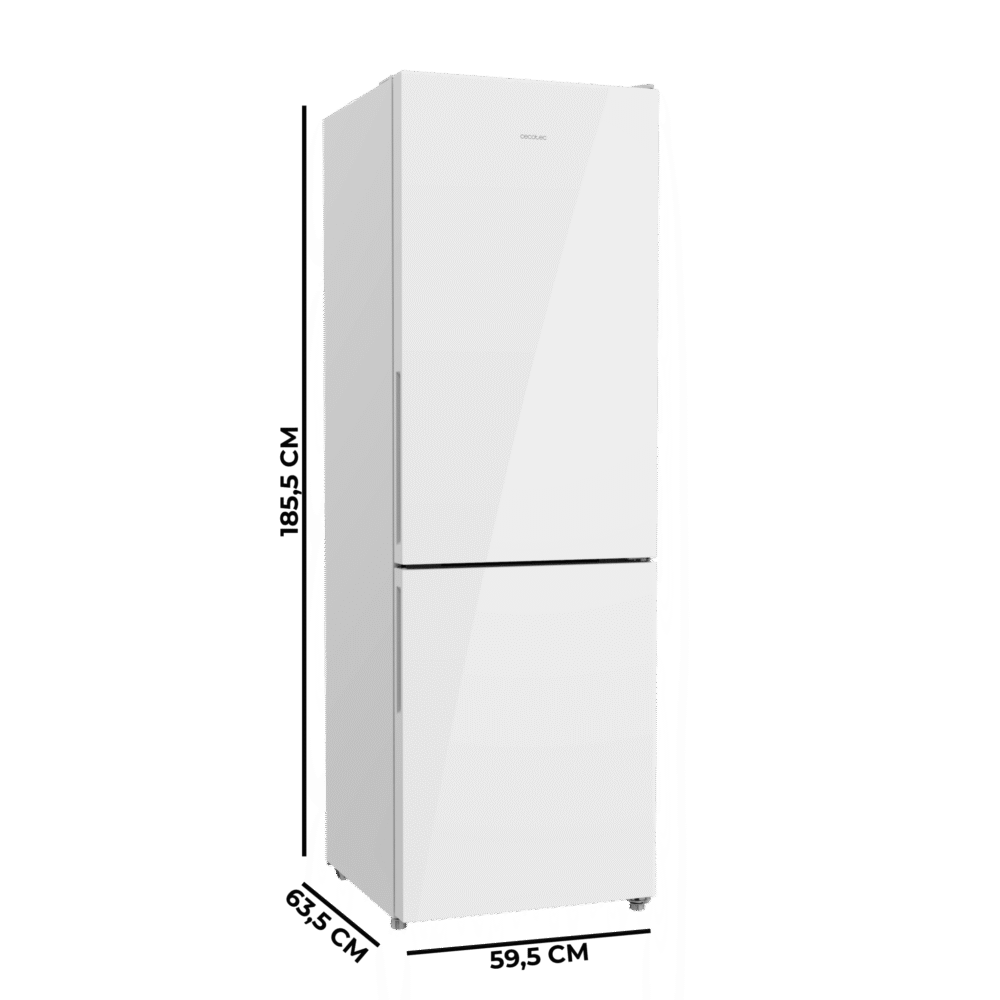 réfrigérateur cecotec bolero coolmarket combi 322i white glass e Kühlschrank