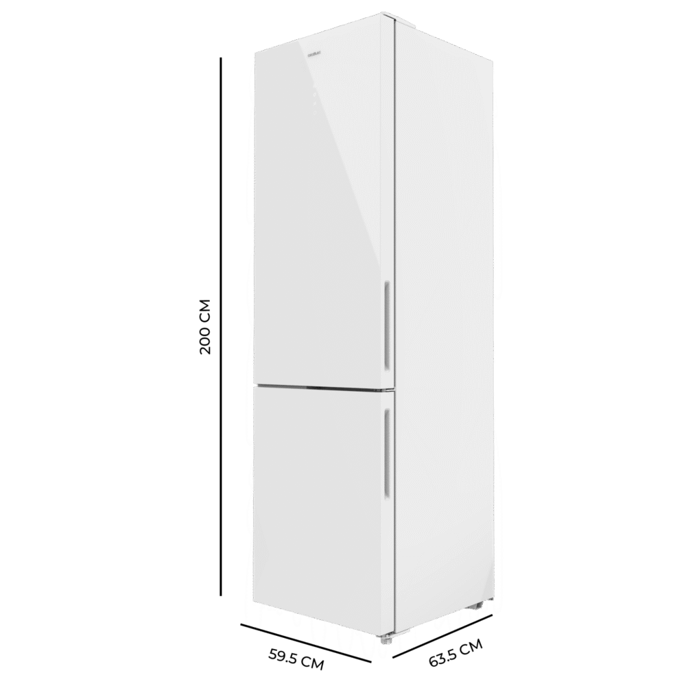 réfrigérateur cecotec bolero coolmarket combi 356 white glass e Réfrigérateur