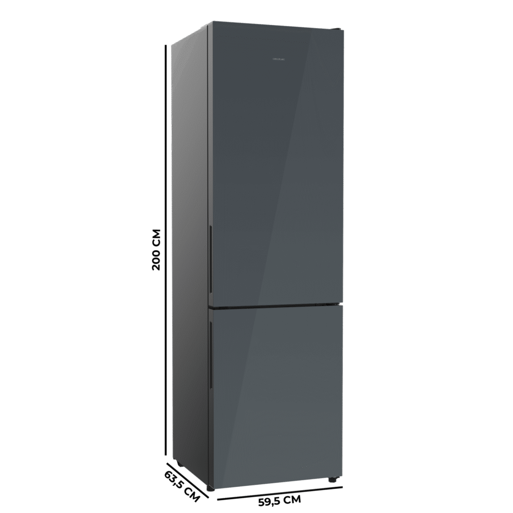 réfrigérateur cecotec bolero coolmarket combi 356i grey glass d Réfrigérateur