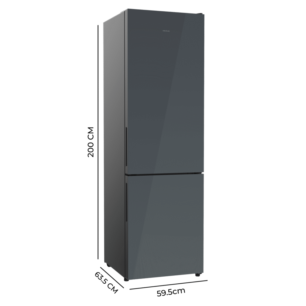 réfrigérateur cecotec bolero coolmarket combi 356i grey glass e Réfrigérateur