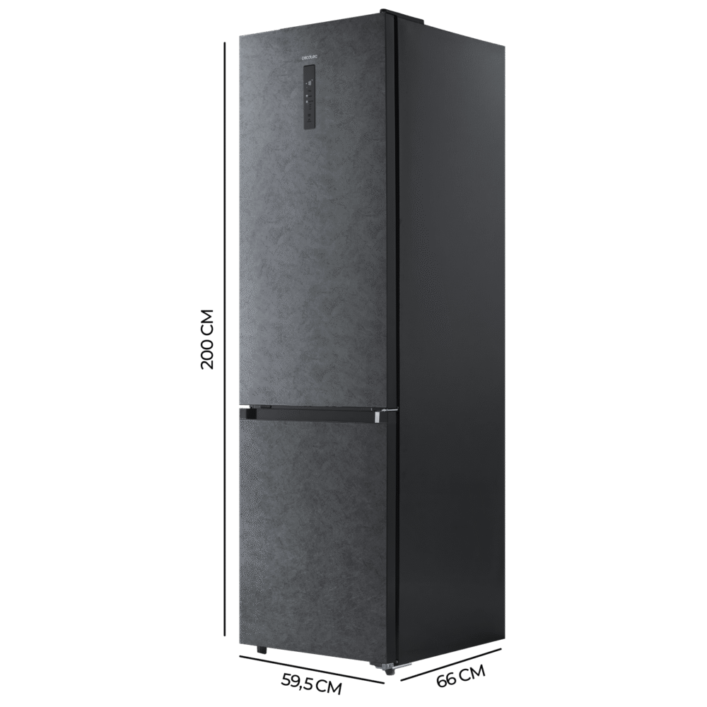 réfrigérateur cecotec bolero coolmarket combi 405 wl elite onyx stone d Réfrigérateur