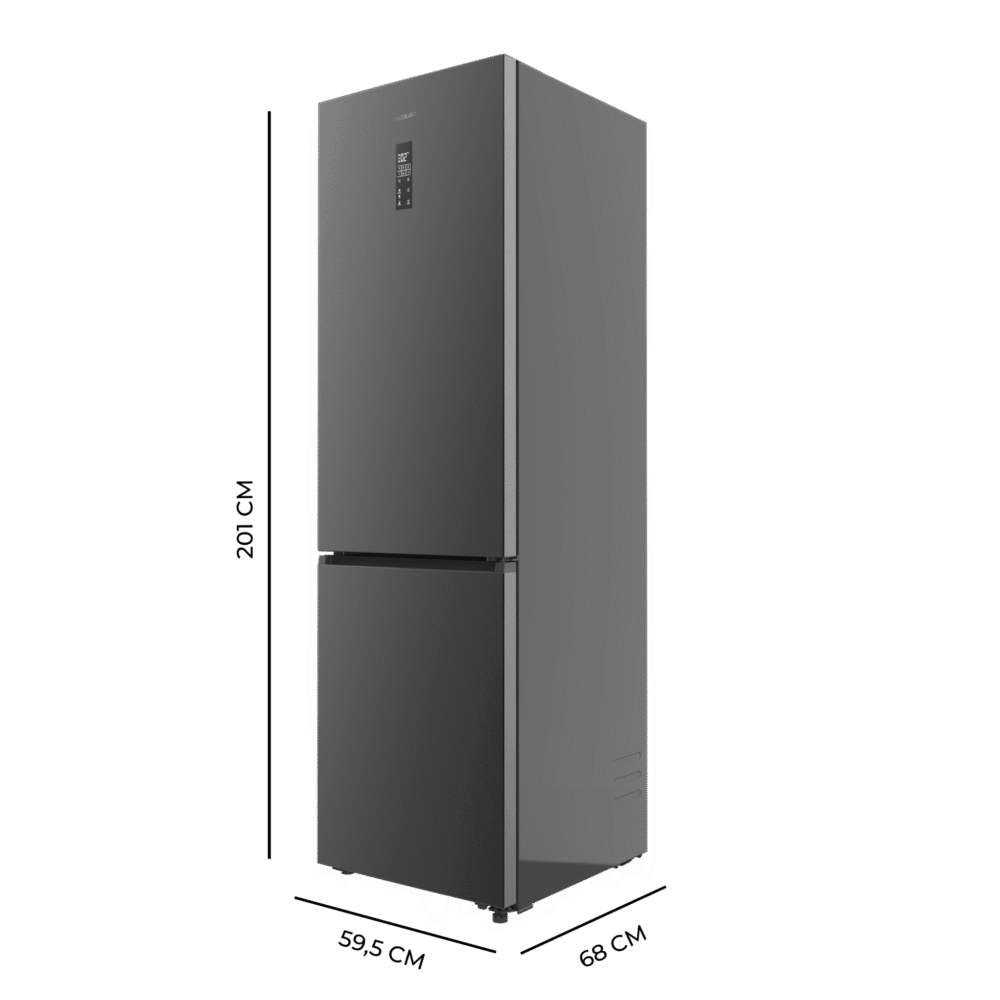 réfrigérateur cecotec bolero coolmarket combi 456 dark c frigorífico