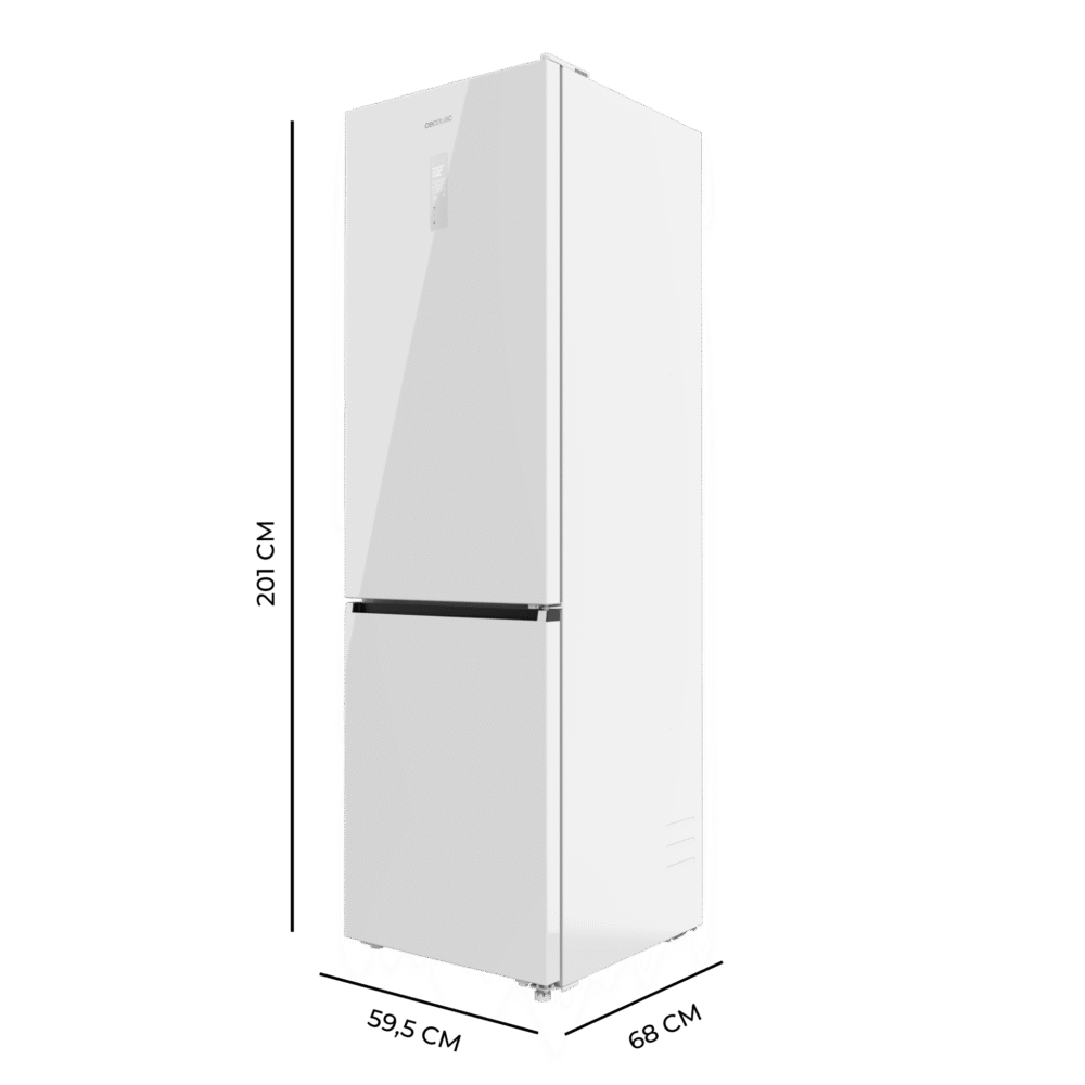 réfrigérateur cecotec bolero coolmarket combi 456 white glass c Réfrigérateur