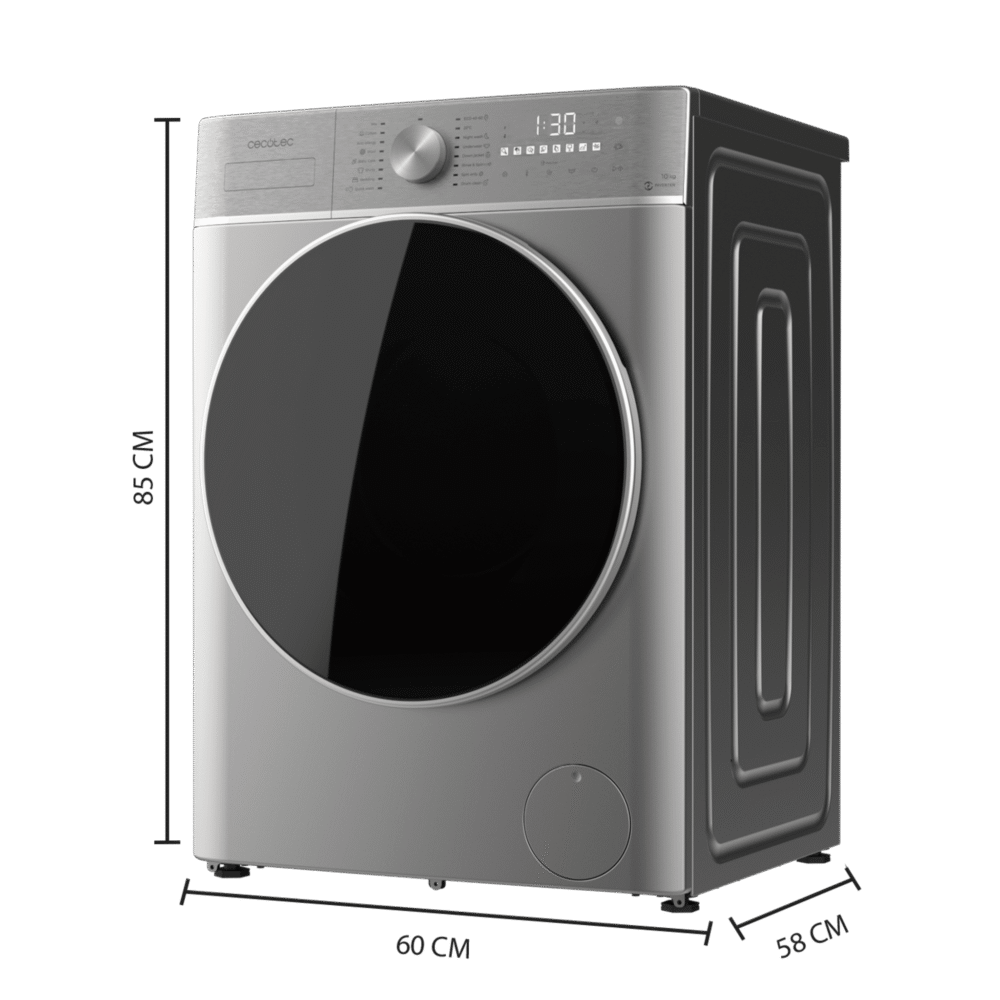 cecotec lave linge bolero dresscode 10800 inverter steel a Lave-linge
