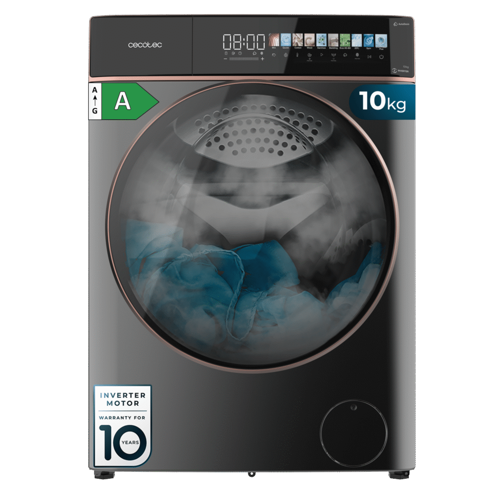 lave linge cecotec bolero dresscode 10900 autodose inverter fullcolor steel a 洗衣机