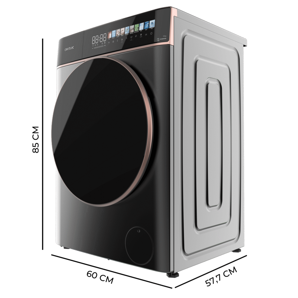 lave linge cecotec bolero dresscode 10900 inverter fullcolor steel a Lave-linge