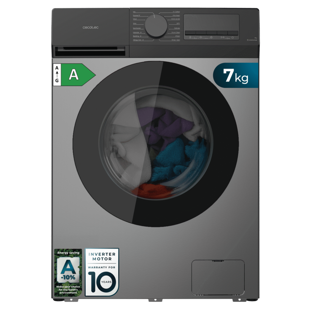 lave linge cecotec bolero dresscode 7450 inverter steel Washing machine