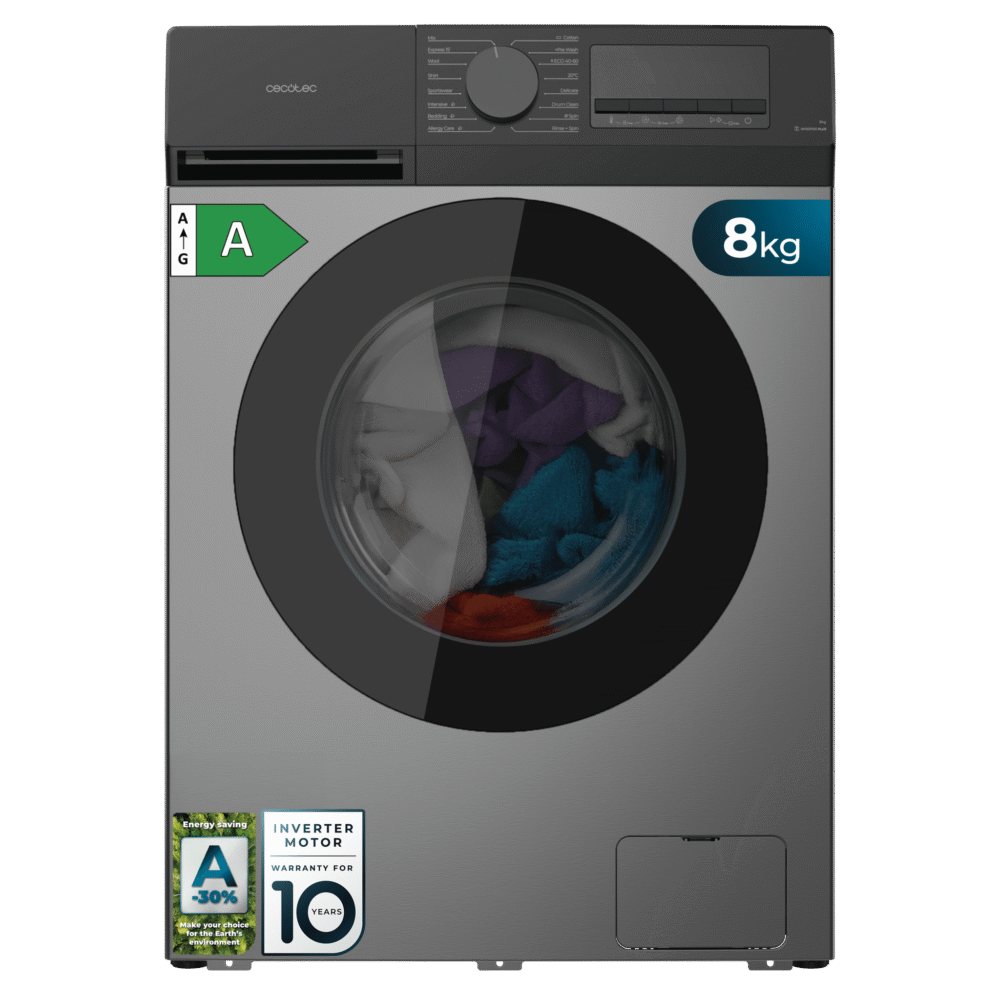 lave linge cecotec bolero dresscode 8450 inverter steel Lave-linge