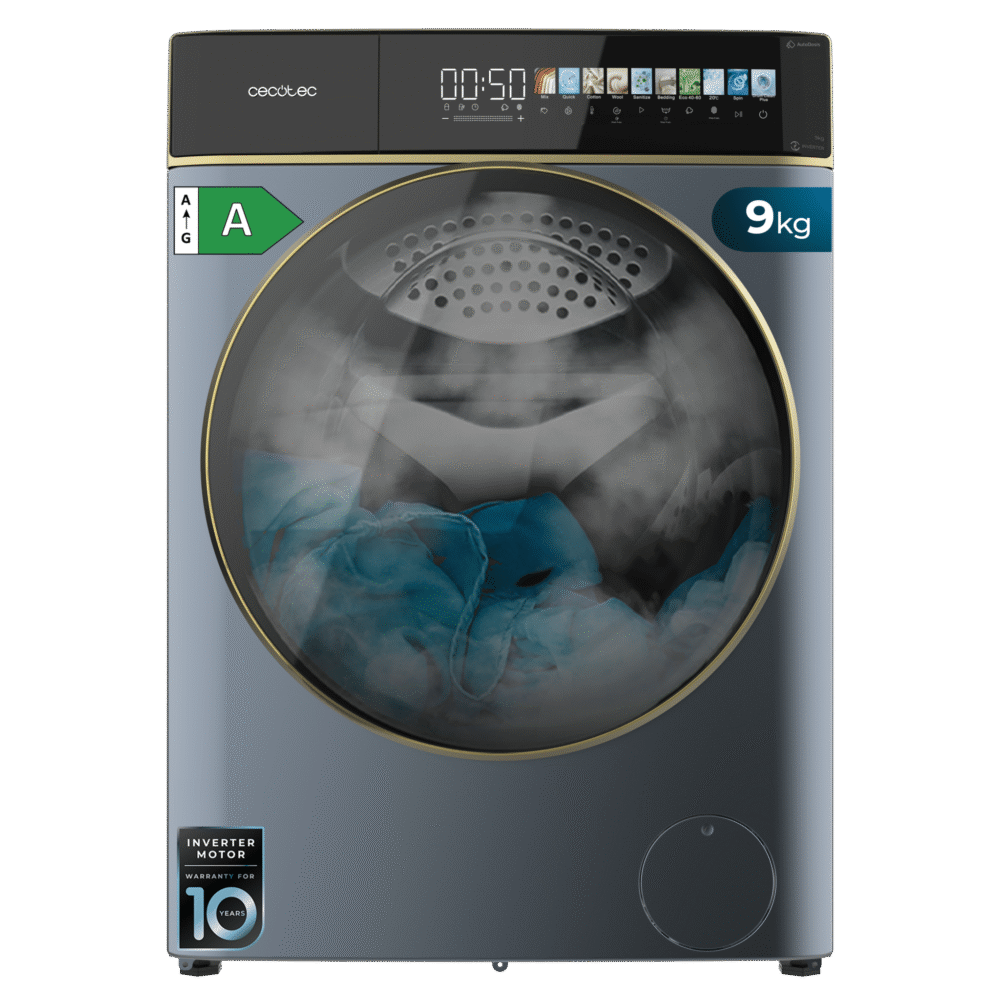 lave linge cecotec bolero dresscode 9900 autodose inverter fullcolor ice blue a Lave-linge