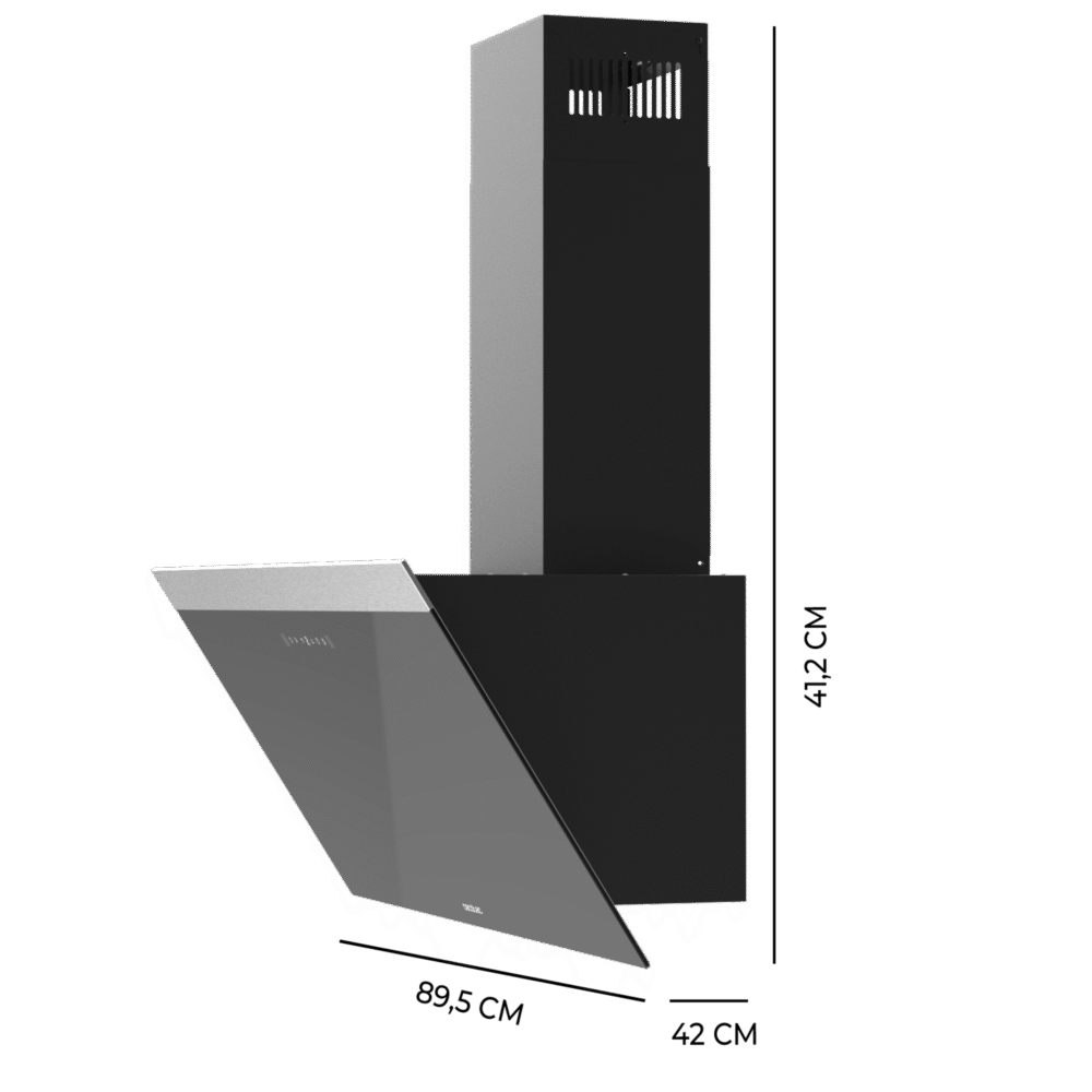 hottes décoratives cecotec bolero flux dt 906500 glass black a Hottes décoratives