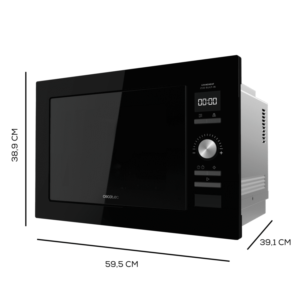 cecotec micro ondes encastrable grandheat 2590 built in black Micro-ondas