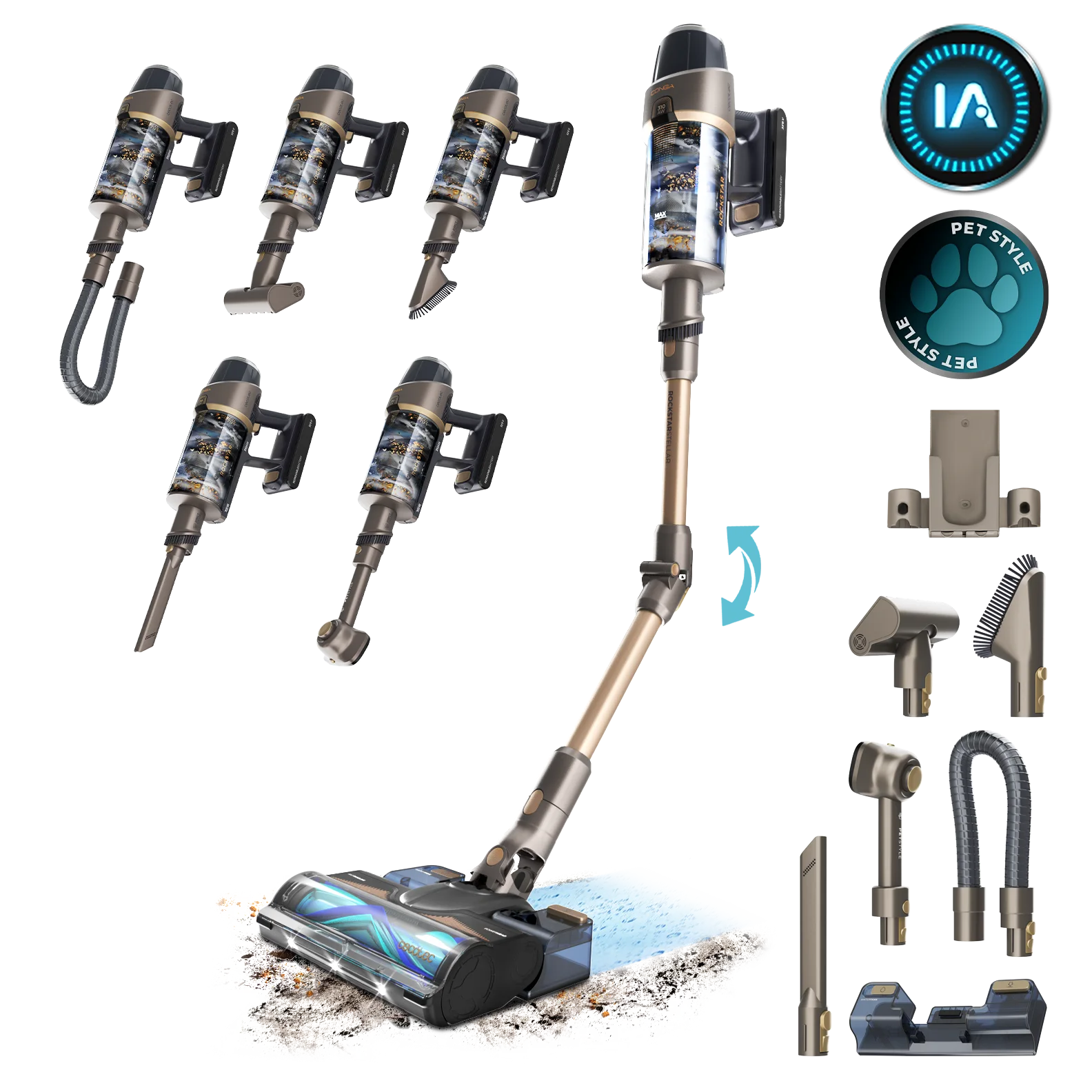 conga rockstar rx90 ai aquapet flex Aspirateur Cecotec Conga Rockstar RX90 AI AquaPet Flex