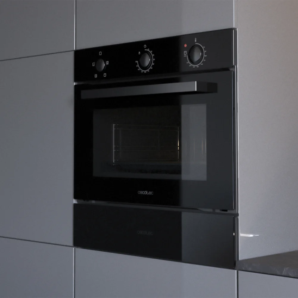 bolero hexa c134500 glass black a 45x59,5x54 cm Fours conventionnels Cecotec Bolero Hexa C134500 Glass Black A