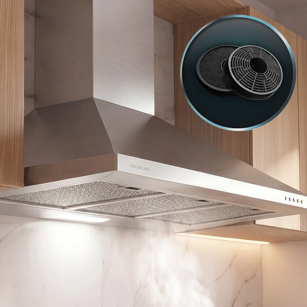 bolero flux pm 904000 inox a Hottes en forme de pyramide Cecotec Bolero Flux PM 904000 Inox A