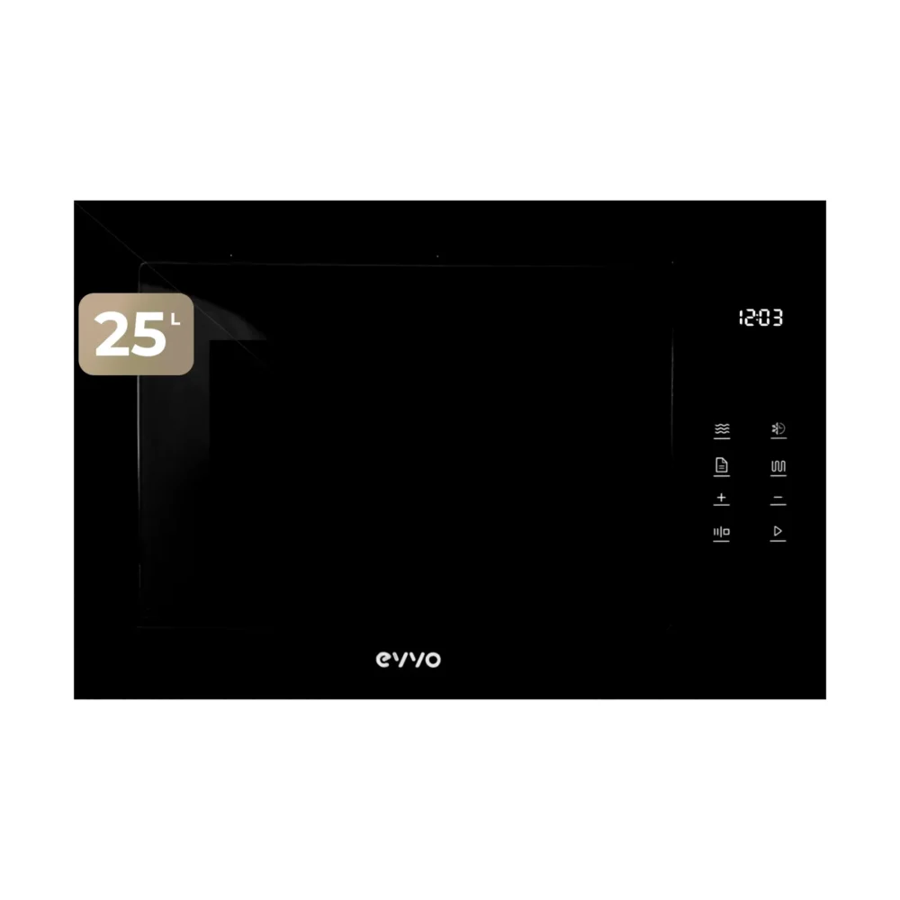 microondas integrable evvo mi45 glass bl Micro-ondes encastrable EVVO Mi45 Glass noir