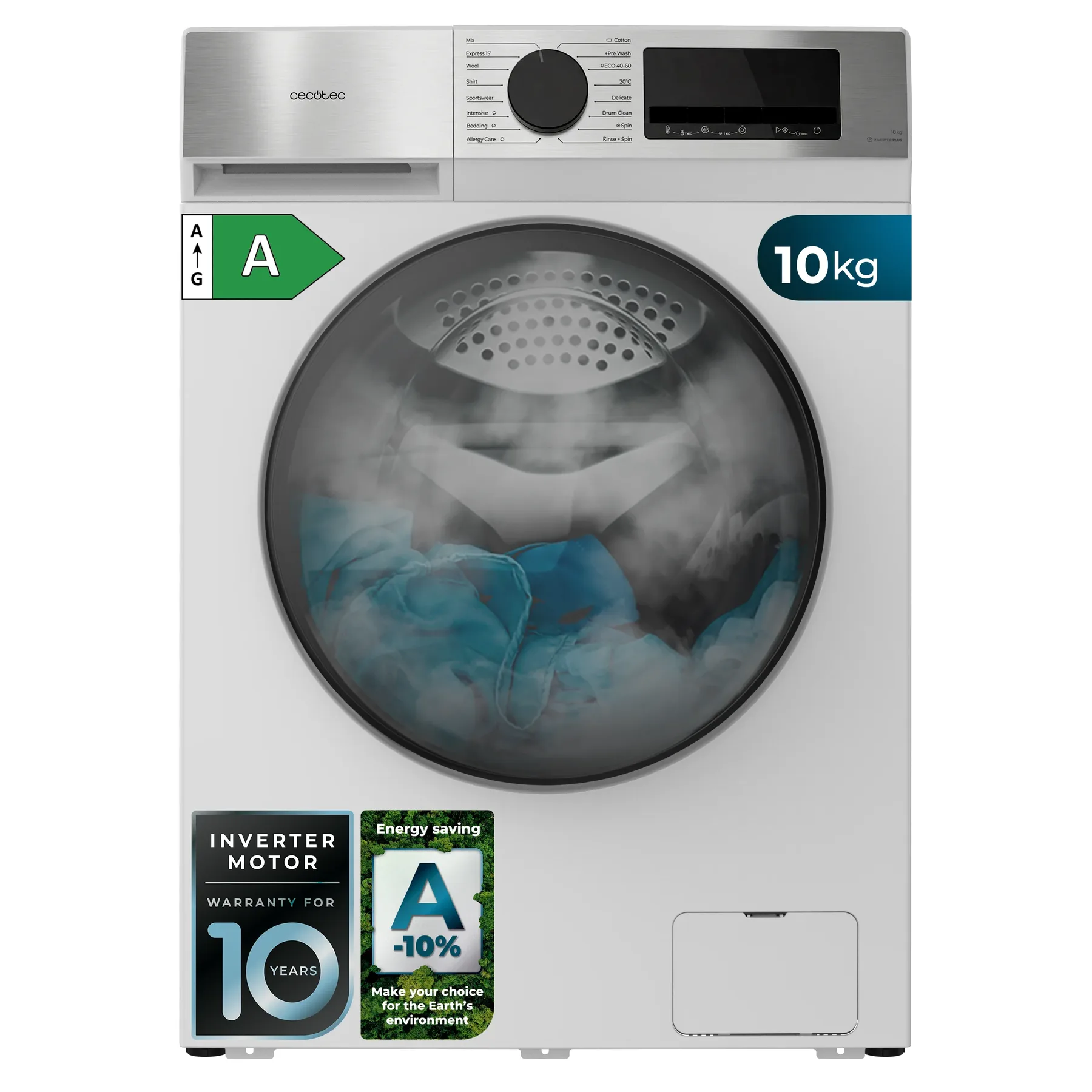 Lave-linge Cecotec Bolero DressCode 10450 Inverter