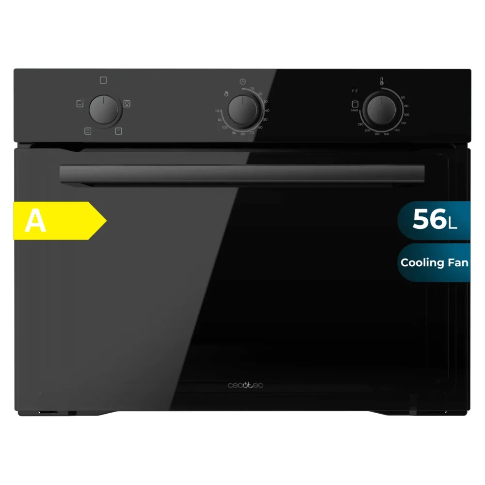 bolero hexa c134500 glass black a 45x59,5x54 cm Fours conventionnels Cecotec Bolero Hexa C134500 Glass Black A