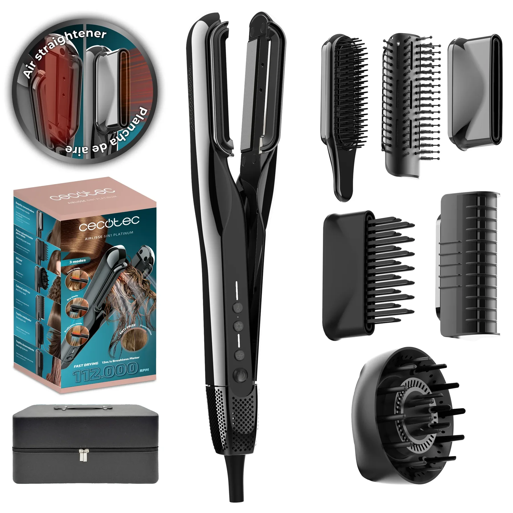 Lisseurs s&eacute;chants Cecotec AirLisse 6in1 Platinum