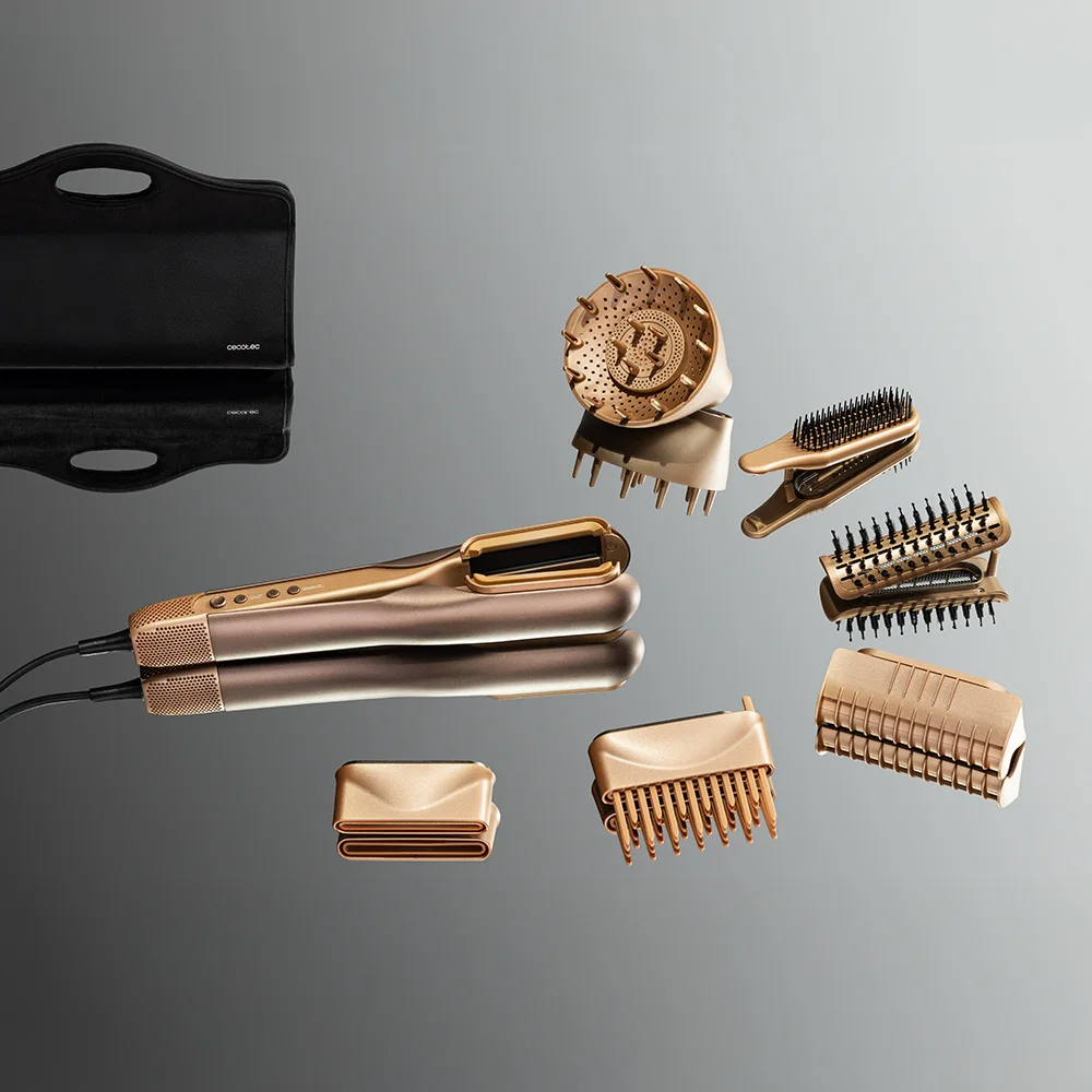 Lisseurs séchants Cecotec AirLisse 6in1 iTwerk Champagne