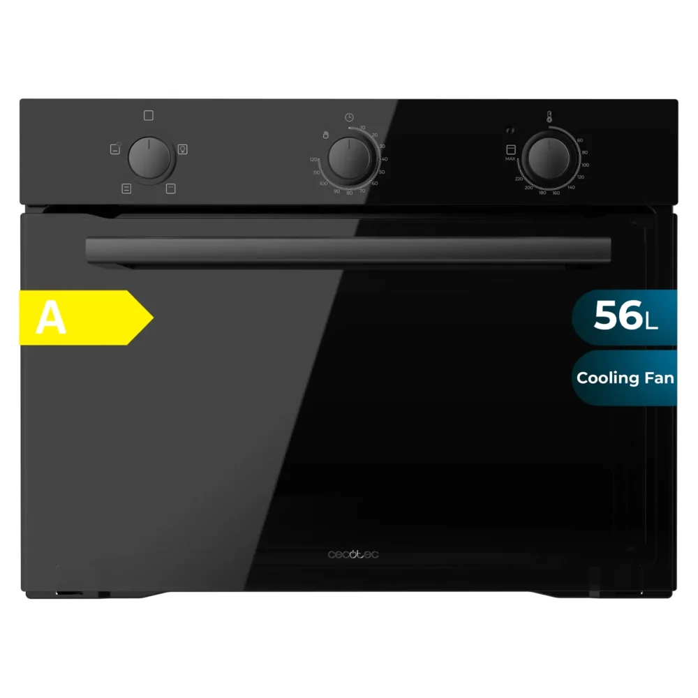 bolero hexa c134500 glass black a 45x59,5x54 cm Fours conventionnels Cecotec Bolero Hexa C134500 Glass Black A
