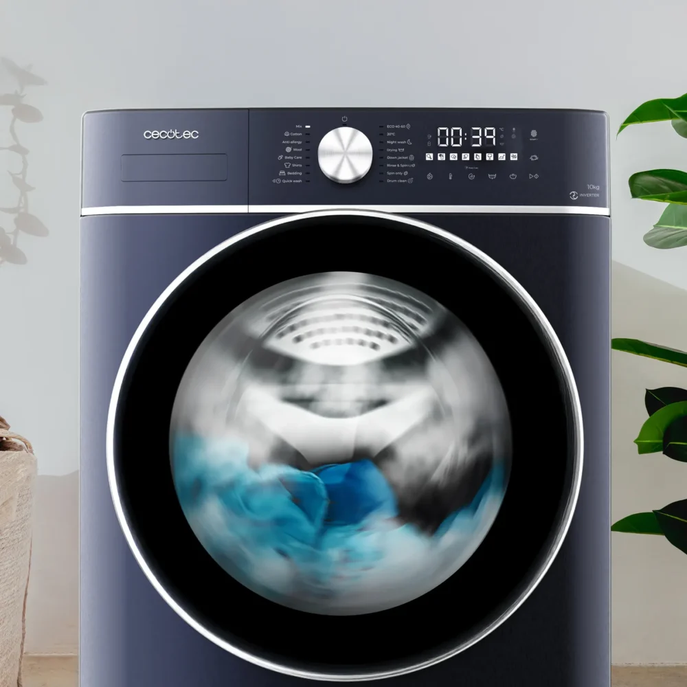 bolero wash&dry 10680 inverter titanium a 60x58x85 cm Lave-linge Cecotec Bolero Wash&Dry 10680 Inverter Ice Blue A