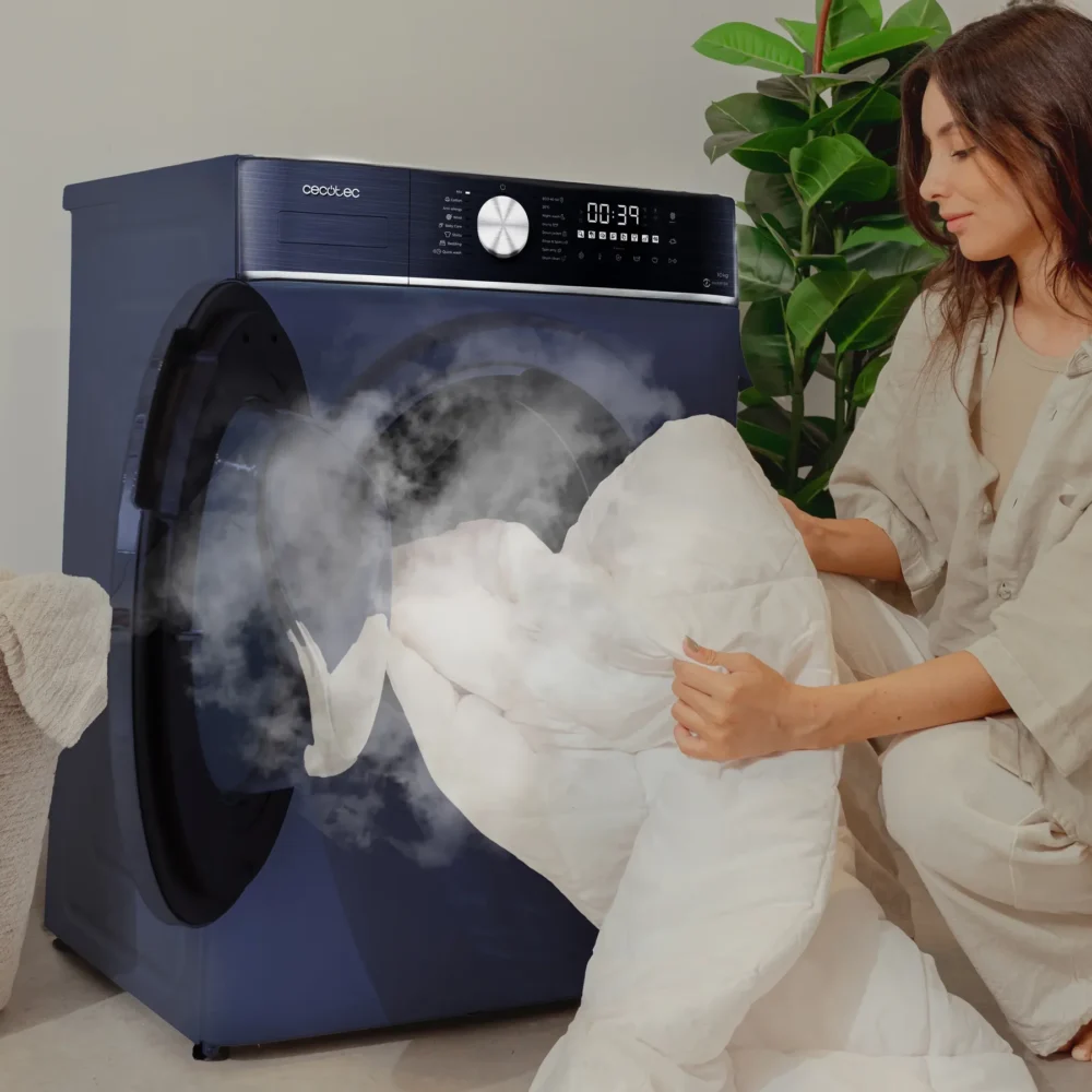 bolero wash&dry 10680 inverter titanium a 60x58x85 cm Lave-linge Cecotec Bolero Wash&Dry 10680 Inverter Ice Blue A